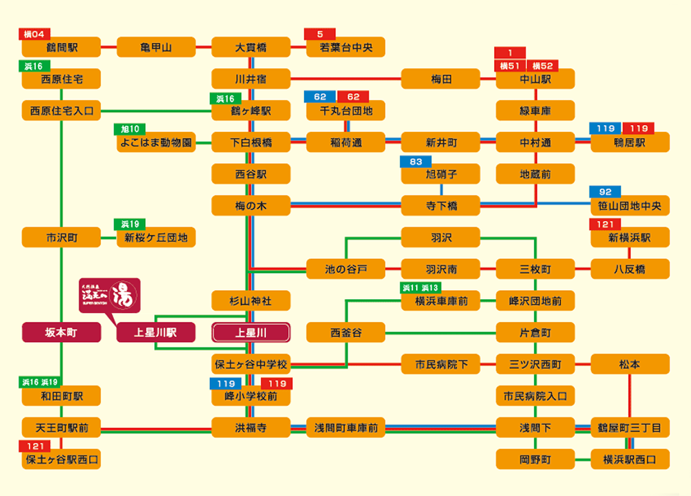 路線バスでのアクセス